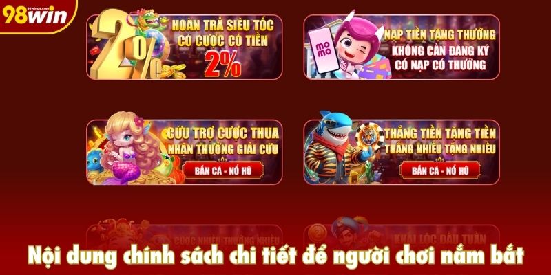 Nội dung chính sách chi tiết để người chơi nắm bắt