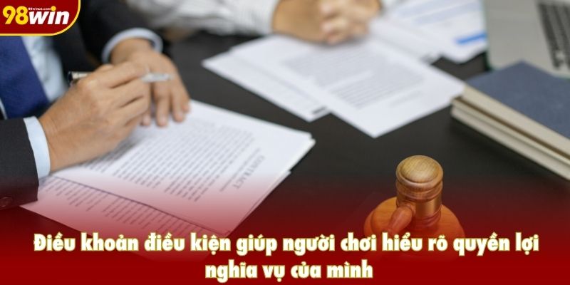 Điều khoản điều kiện giúp người chơi hiểu rõ quyền lợi nghĩa vụ của mình