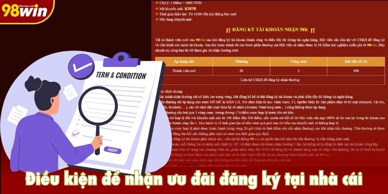 Điều kiện để nhận ưu đãi đăng ký tài khoản