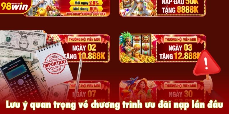 Lưu ý quan trọng về chương trình ưu đãi nạp lần đầu